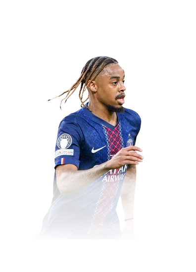 Barcola 96 UEFA Champions League Road to the Final LW FC 26 card