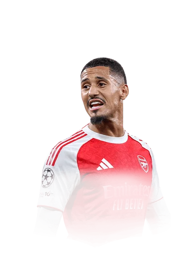 Saliba 90 UEFA Champions League Primetime CB FC 26 card
