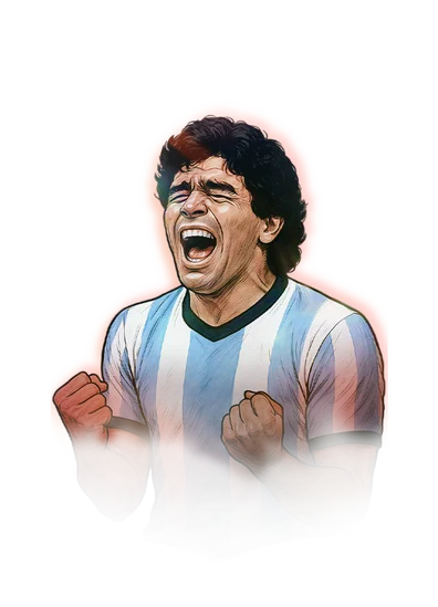 Maradona 74 World Tour Silver Superstar CAM FC 26 card