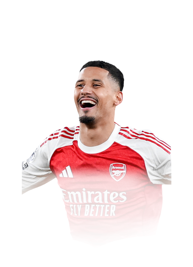 Saliba op de 94 Team of the Year FC 27-spelerskaart