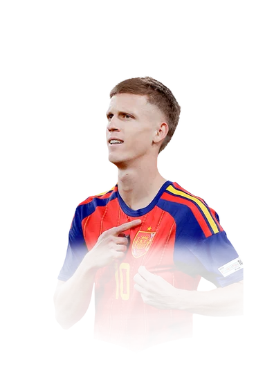 Dani Olmo 95 Festival of Football: National Pride Red CAM FC 26 card