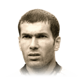 Zinedine Zidane op de 94 Base Icon FC 27-spelerskaart