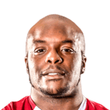 Adebayo Akinfenwa op de 84 Base Hall of FUT FC 27-spelerskaart