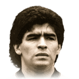 Diego Armando Maradona op de 95 Base Icon FC 27-spelerskaart