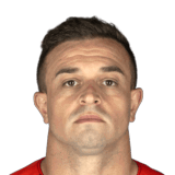 Xherdan Shaqiri op de 76 Fantasy FC Hero FC 27-spelerskaart