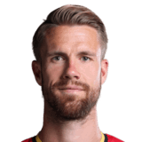Kristoffer Ajer op de 77 Common FC 27-spelerskaart