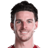 Declan Rice op de 88 Common FC 27-spelerskaart