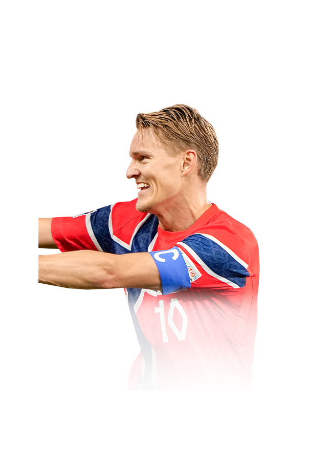 Martin Ødegaard op de 87 Team of the Week FC 27-spelerskaart