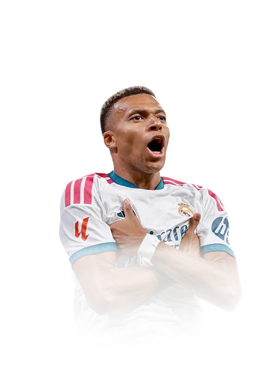 Mbappé 91 Ratings Reload ST FC 26 card