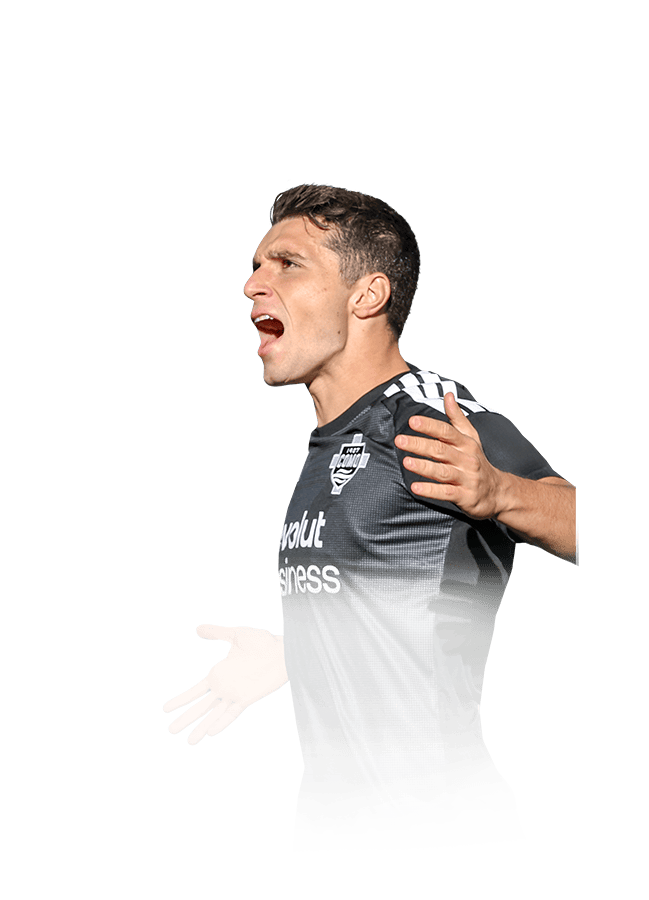Tasos Douvikas op de 80 Team of the Week FC 27-spelerskaart