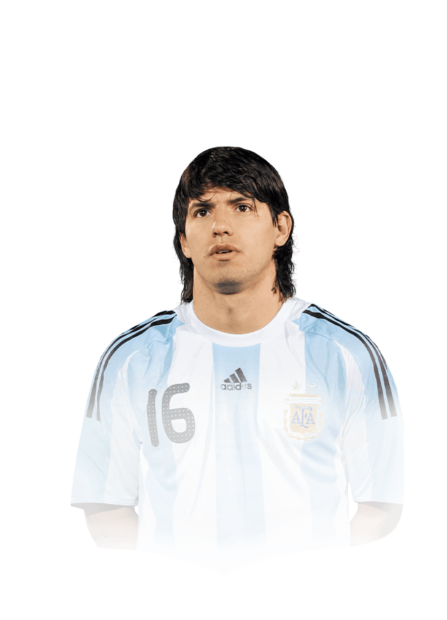 Sergio Agüero op de 86 Debut International Icon FC 27-spelerskaart